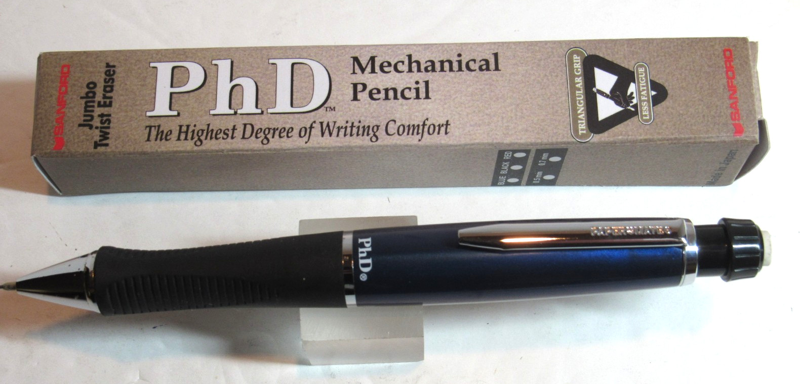 Sanford/Paper Mate PhD Fat Mechanical Pencils .7mm, BLUE, Gift Boxed-Made Japan