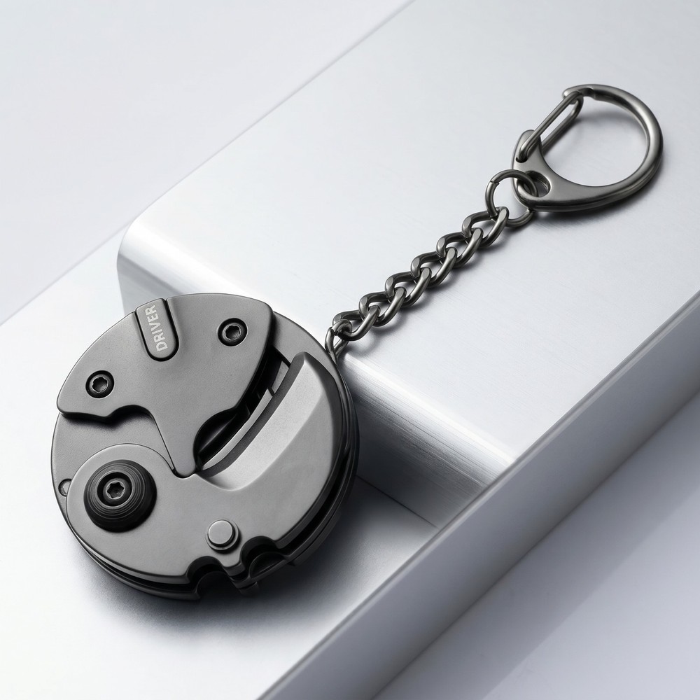 Multifunction Keychain Screwdriver | Hex Coin Folding EDC | Tool Mini Knife