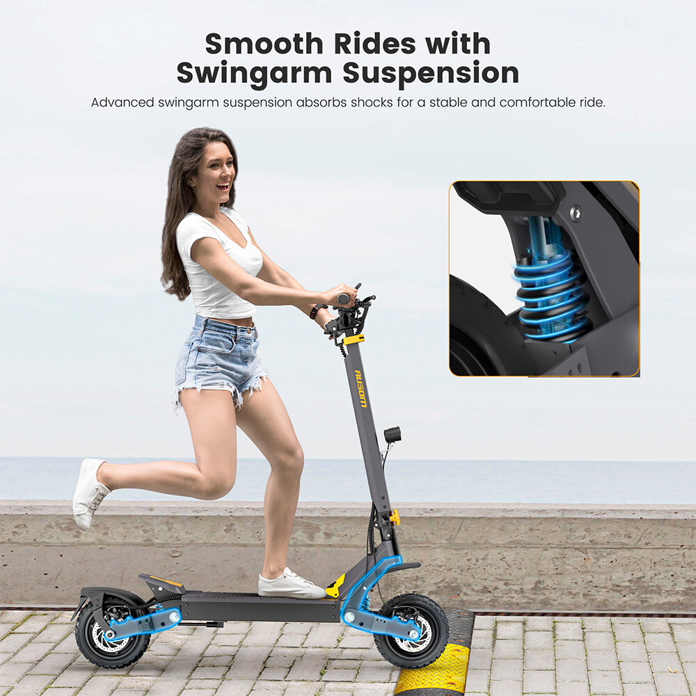 Ausom L1 Adults Electric Scooter,800W Motor,70km Range,10inch Tires E-Scooter