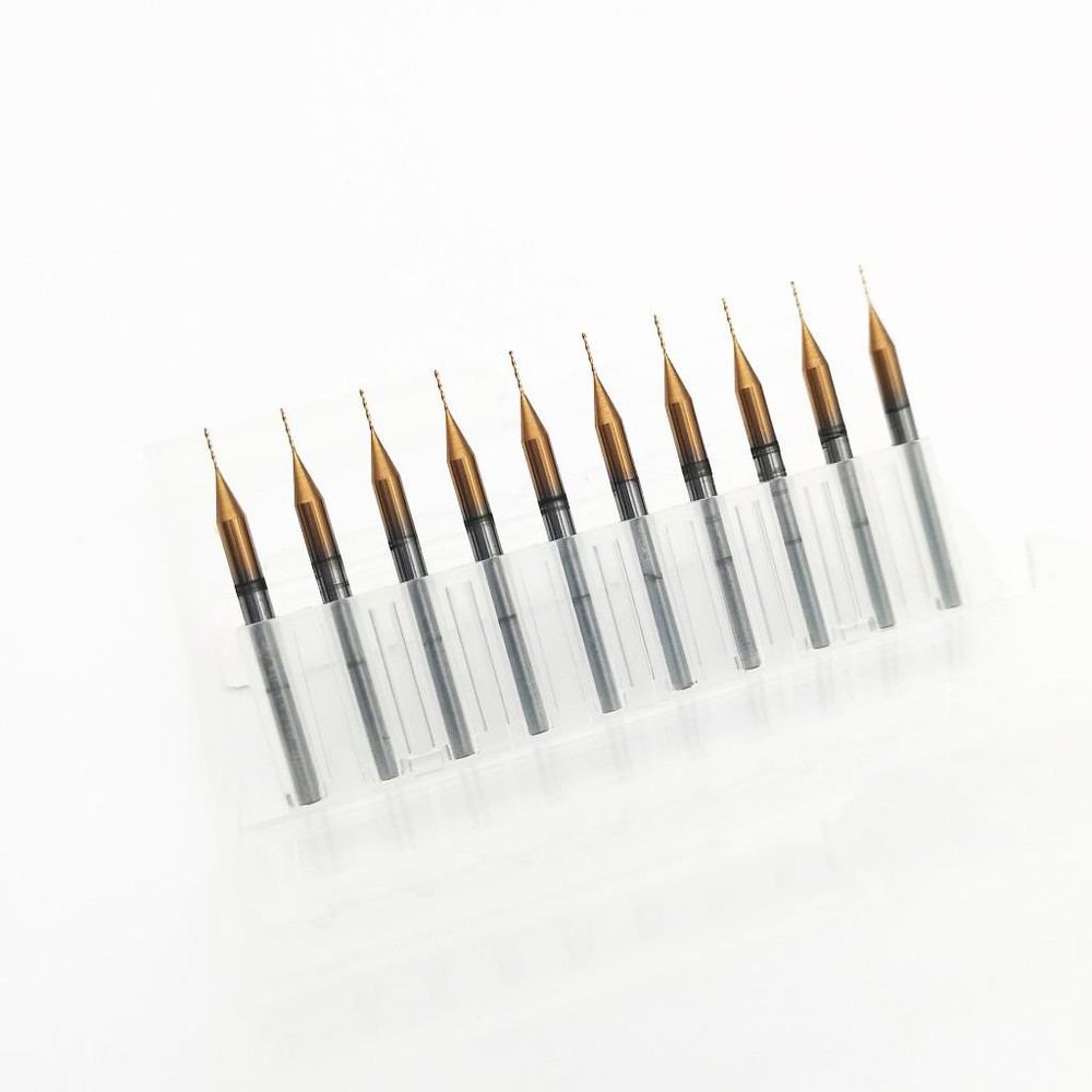 KLOT 10pcs TiCN Coated Whole Solid Carbide PCB Micro Drill Bit 2.4-2.99mm HRC60