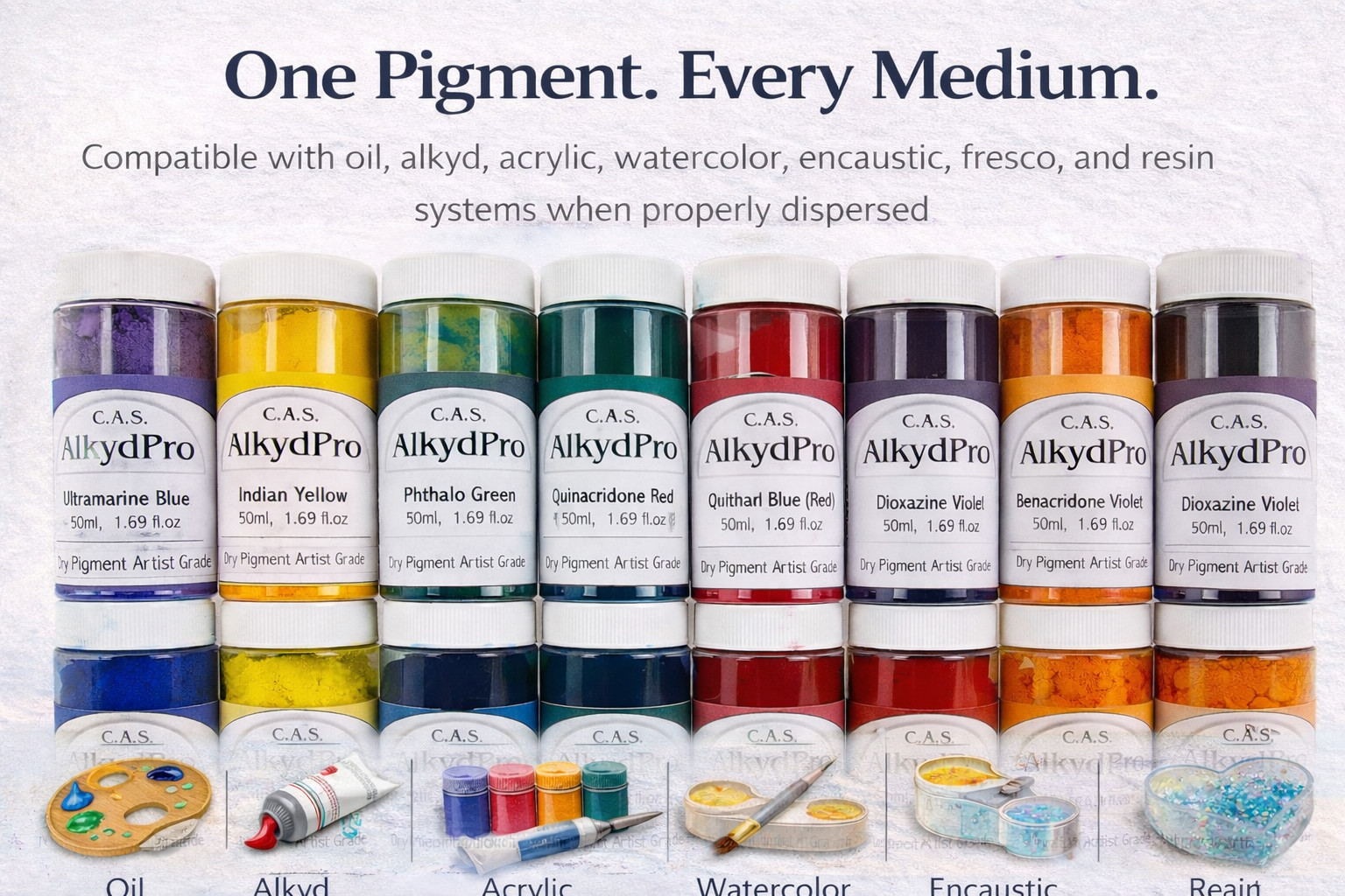 Pyrrol Red Yellow Sett Pigment Dry Powder set 10 x 50ml