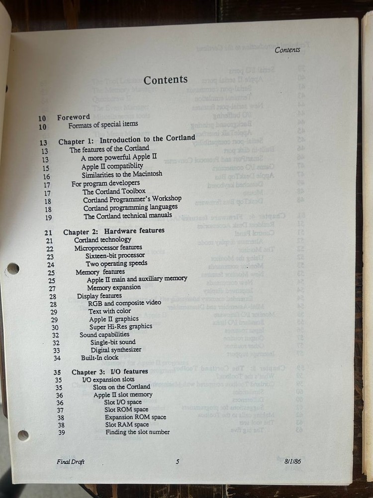 Original Apple internal IIgs Cortland software, ROM & ERS documents 1986–87