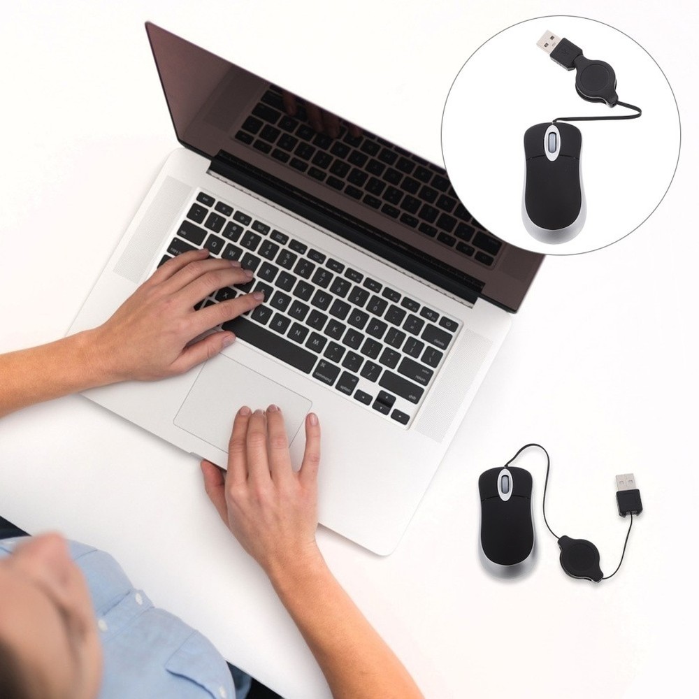 Quiet Mouse Retractable Wire Optical Wired High Voltage Electric