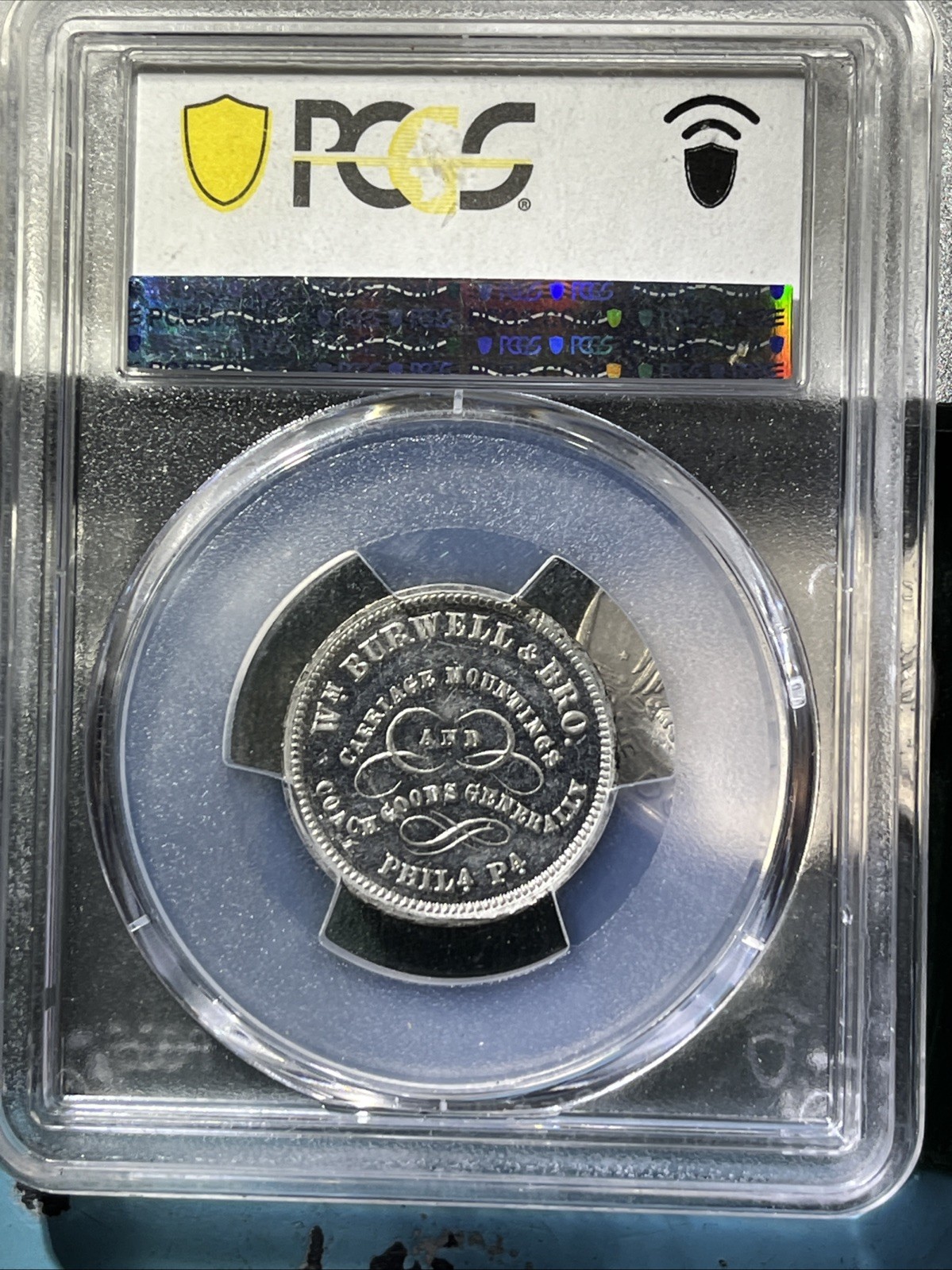 1876 Philadelphia PA Merchant Token Wm. Burwell & Co. Pa-Ph-856 MS63 PCGS