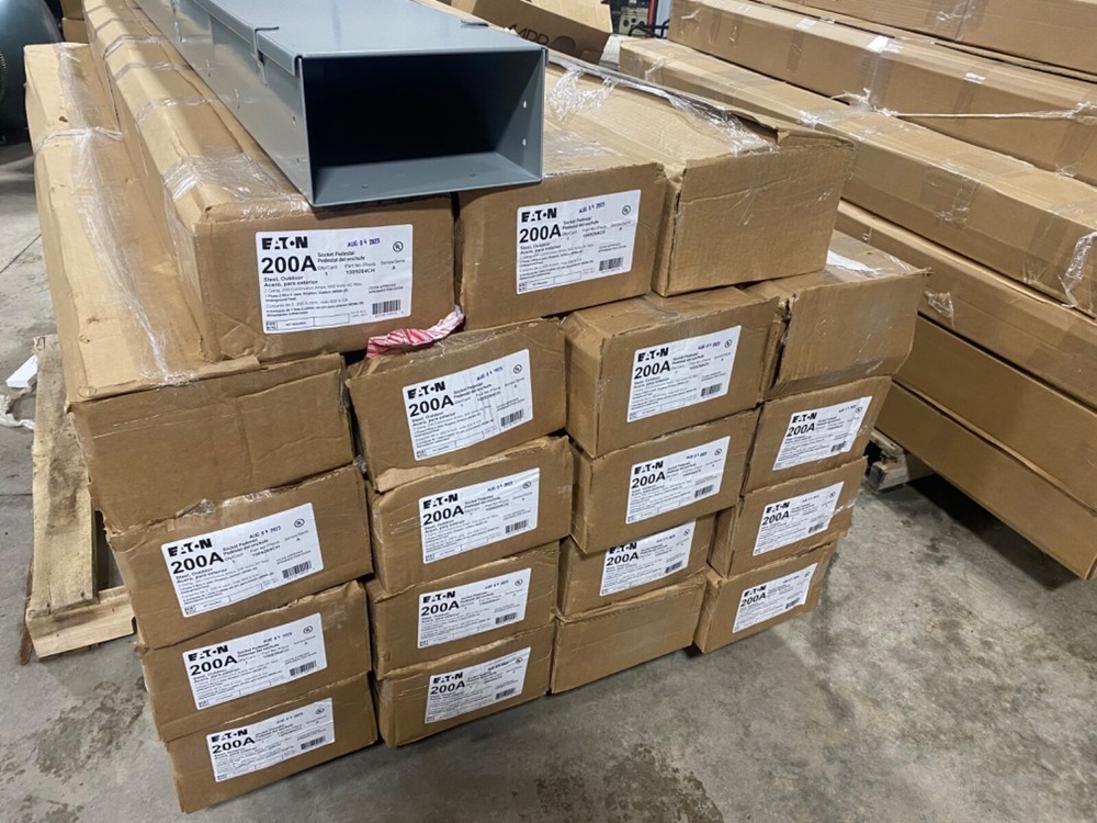 200 amp New Eaton meter pedestal.