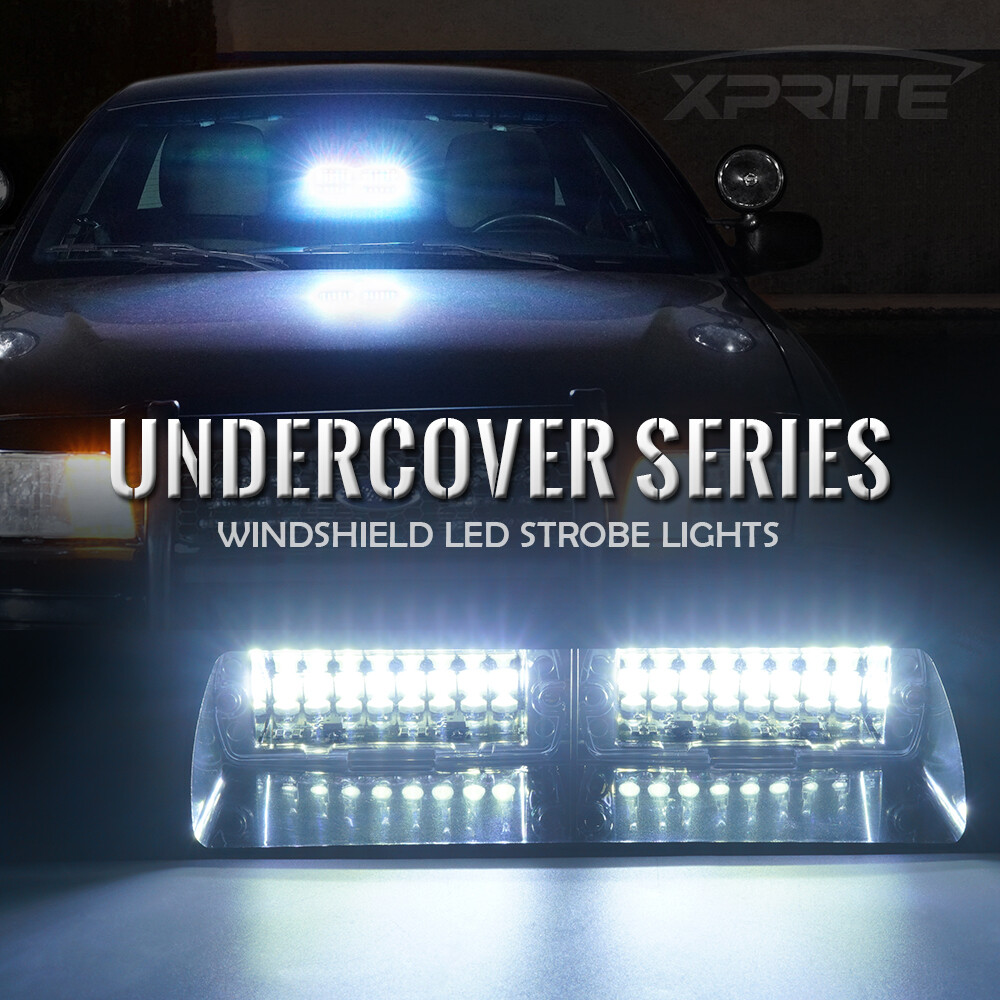 Xprite Windshield Strobe Light 16 LED Emergency Warning Hazard Flash Car Trucks