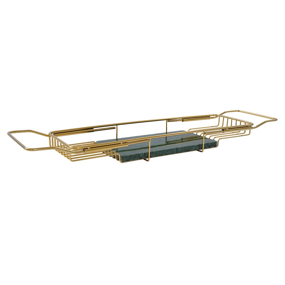 Expandable Bathtub Tray with Elegant Marble Board - Stylish & Durable