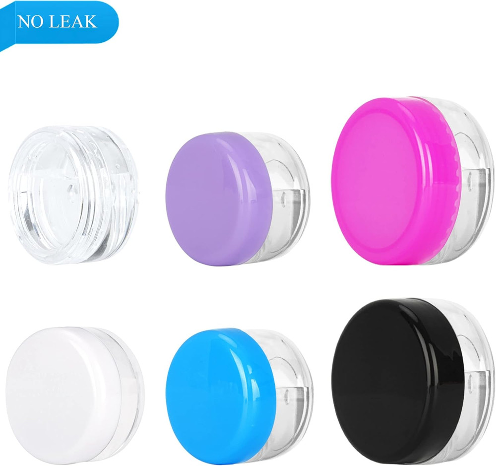 50PCS 3 Gram Sample Containers 3ml Empty Jars with Lids Small Cosmetic Blue