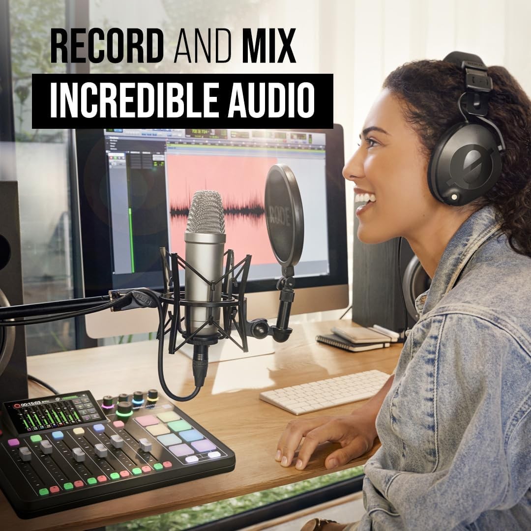 RODECaster Pro II All-in-One Audio Console for Podcasting Streaming Music Black