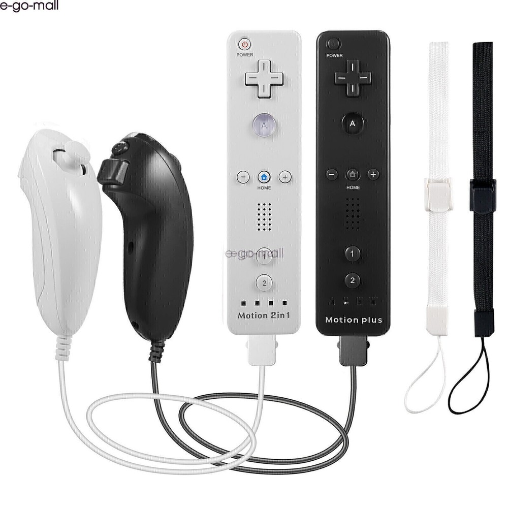 Built-in Motion Plus Wii Remote & Nunchuck Controller for Wii and Wii U Console