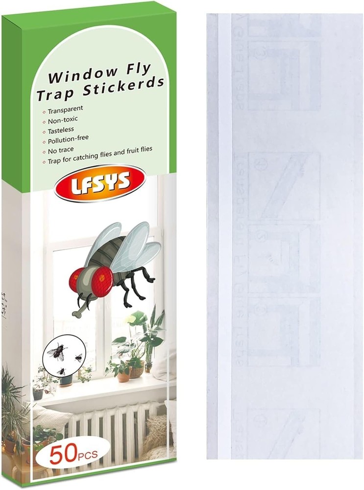 50 Pack Eco-Friendly Indoor Clear Fly Traps – Safe & Effective Bug Control