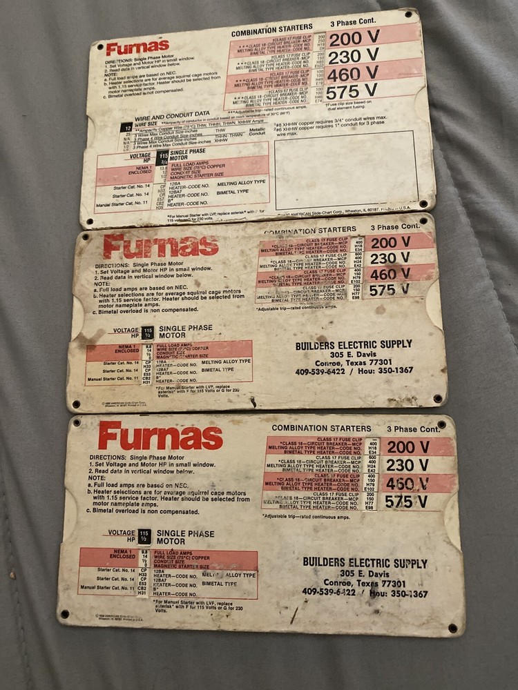 3 - Furnus Motor Data Calculator / Motor Control Selector