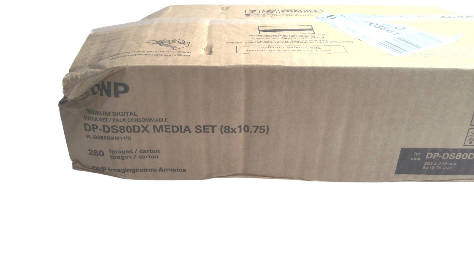 DNP DP-DS80DX Premium Digital Media Set 8x10.75 260 Images For DS80DX Printer