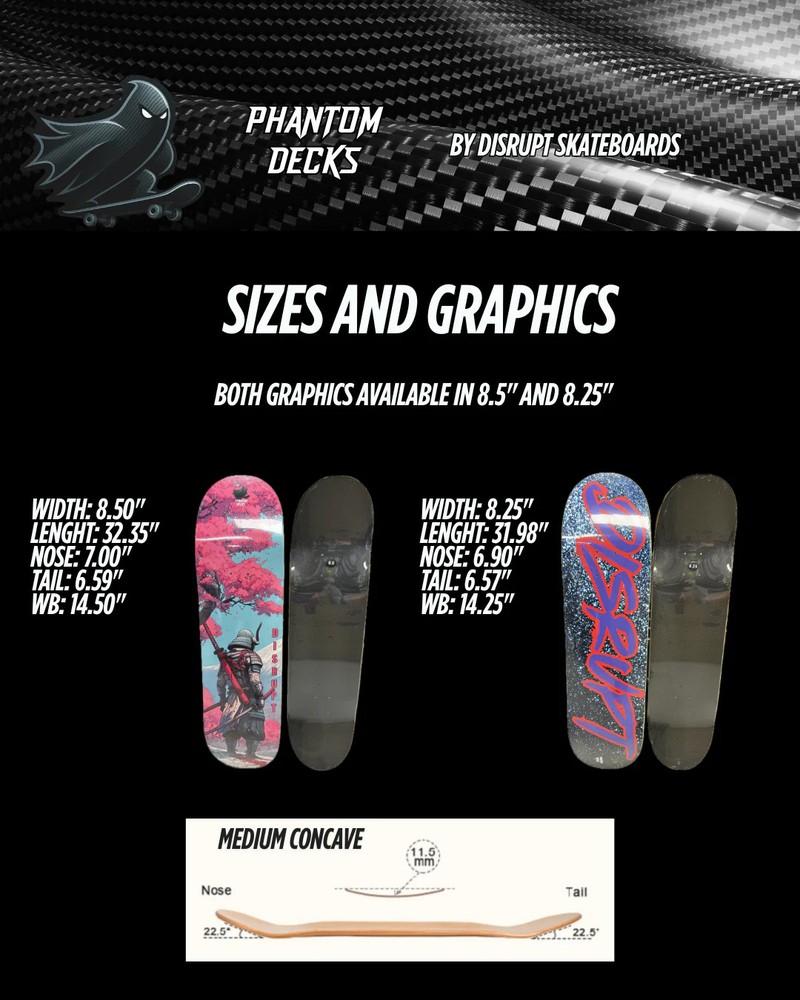 Disrupt Skateboards – Warrior Series: Samurai Deck (Phantom Deck)