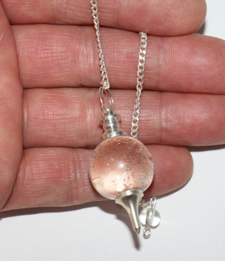 Clear White Quartz Sephoroton Ball Sphere Crystal Dowsing Pendulum Divination