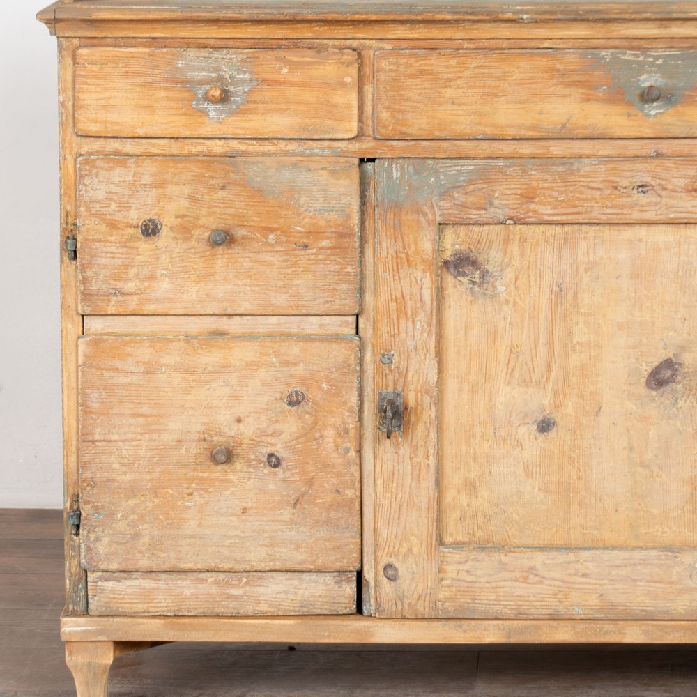 19th Century Swedish Rustic Pine Sideboard Console