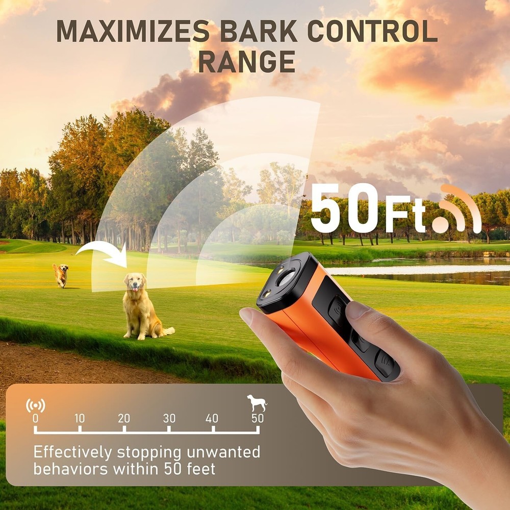 Effective Dog Behavior Correction - Rechargeable Ultrasonic Bark Control Device