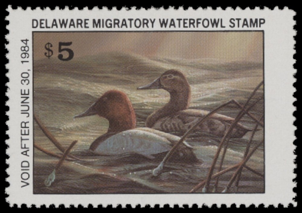 1983  Delaware State Duck Stamp Mint Never Hinged. Original Gum