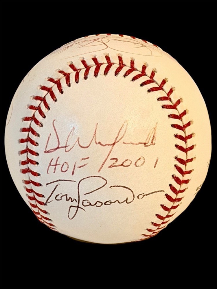 LASORDA - ECKERSLEY - SMITH - MURRAY - WINFIELD AUTOGRAPHED SIGNED BASEBALL JSA