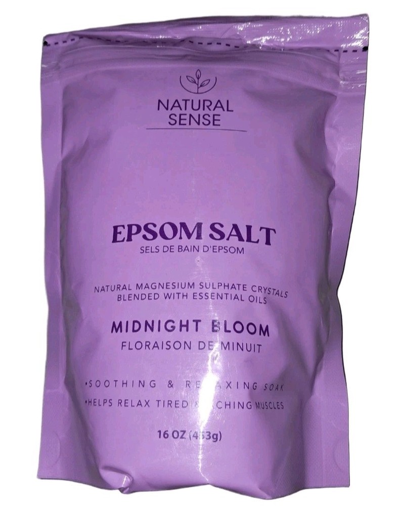💜 NATURAL SENSE (16 Oz.) 🟣🫧 ●MIDNIGHT BLOOM● 🟣🫧 Epsom Salt Soak Solution.