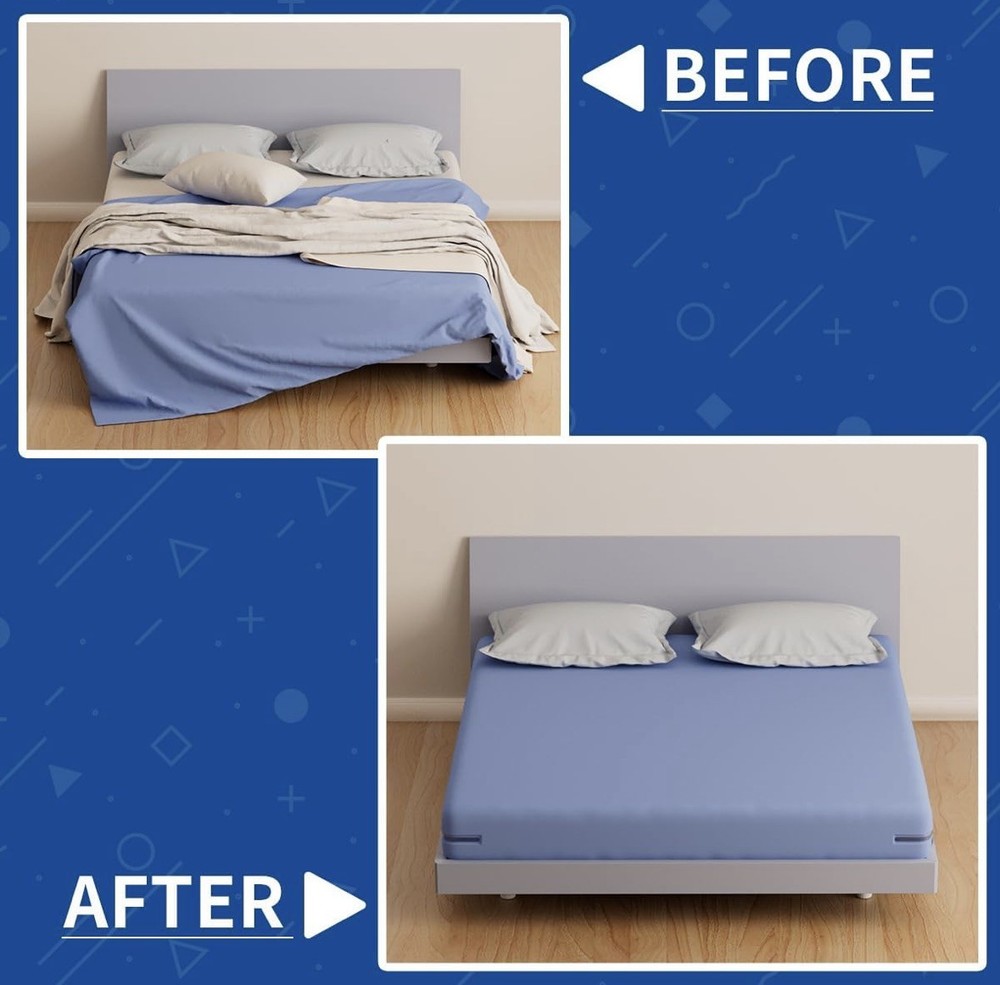 Sheet Holders for Bed Corners Fasteners Keep Sheets Secure Fitted Sheet Holders