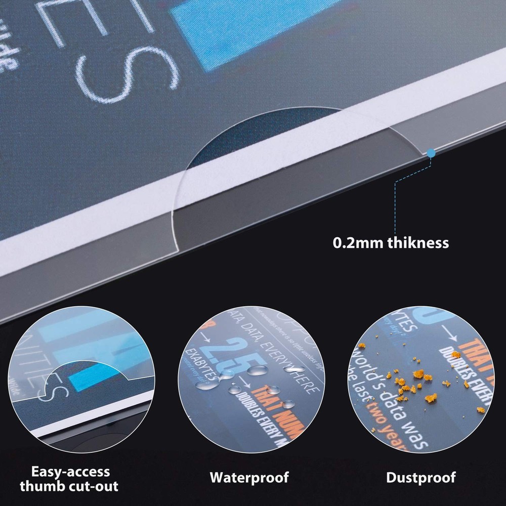 48 Pack Plastic Clear Document Folders - L-Type Folders Copy Safe Project Poc...