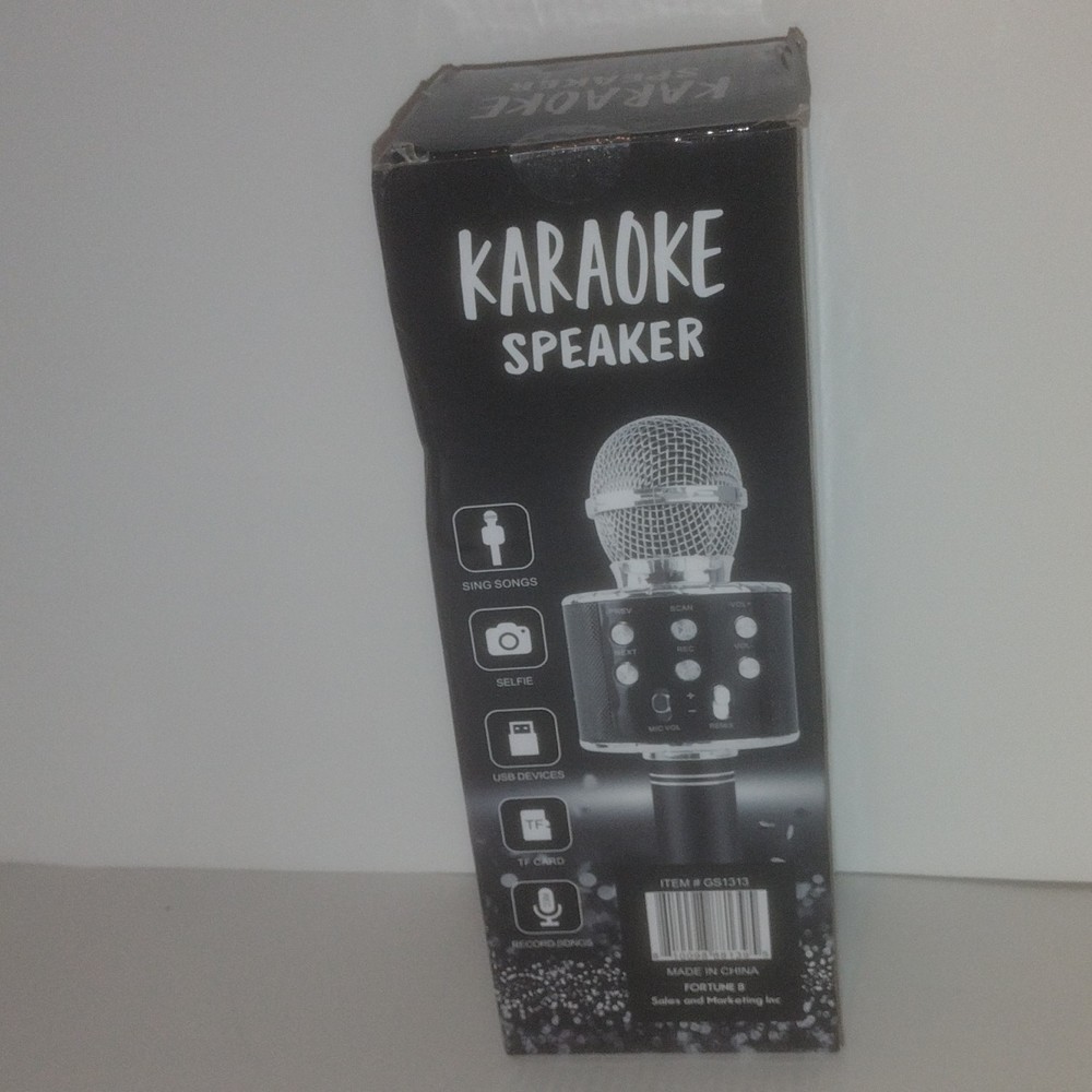 Wireless Karaoke Microphone Bluetooth Speaker LED Lights USB Handheld Mic