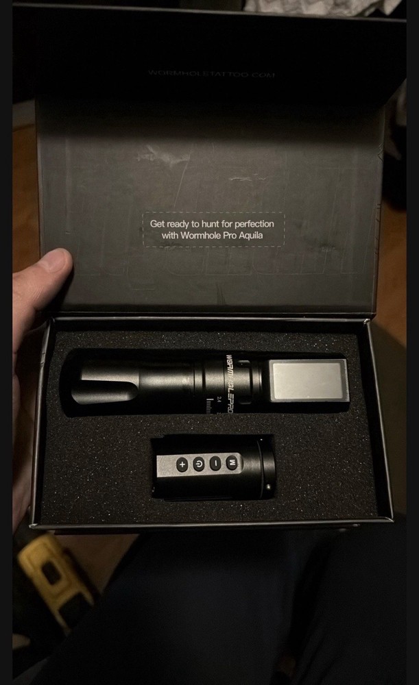 Wormhole Pro Aquila Wireless Multi-Function Tattoo Pen Kit Black Digital Display