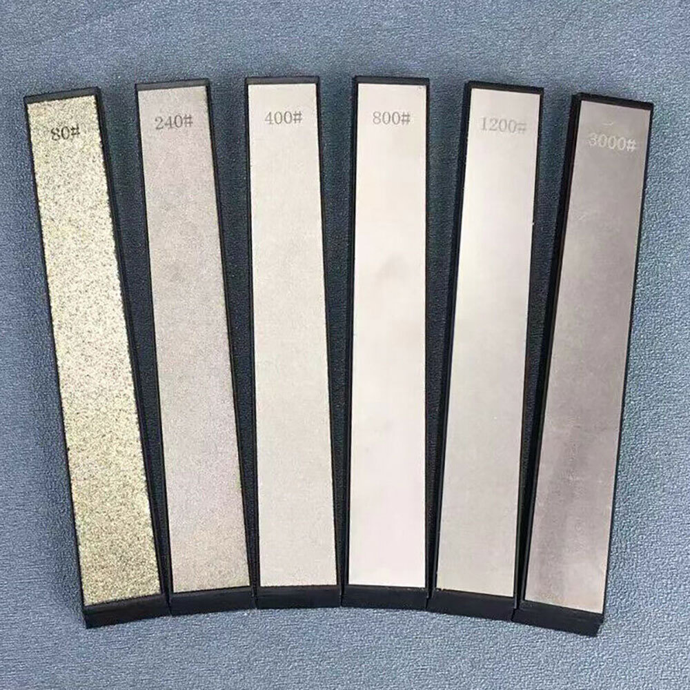 6Pcs Grit Diamond Stone Knife Sharpener Kitchen Household Sharpening System USA