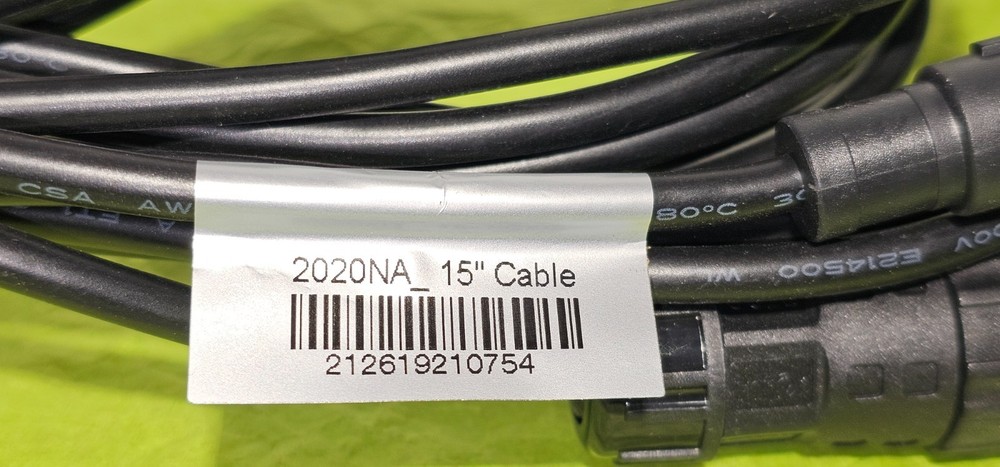 EXTENSION CABLE 2020NA2 15'