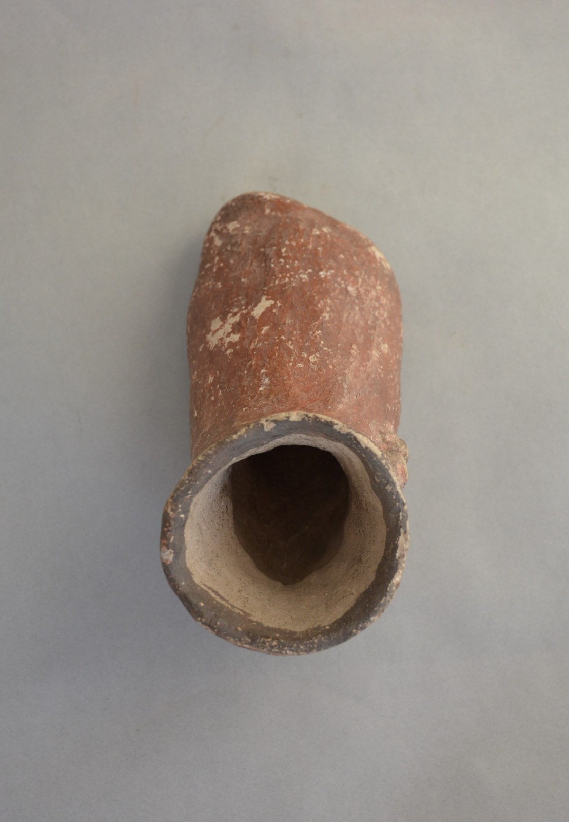 Rare Large Old Zuni Single Moccasin Pottery Shoe - 6" long - Circa. pre 1900