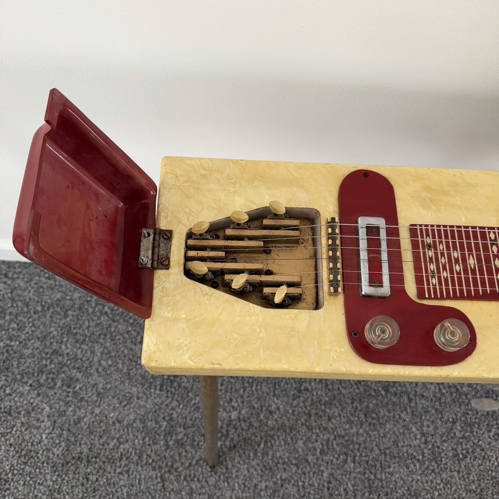 Harlin Bros Multi-Kord 6-Pedal Steel Guitar w/Case 1949-51 Indianapolis Tested