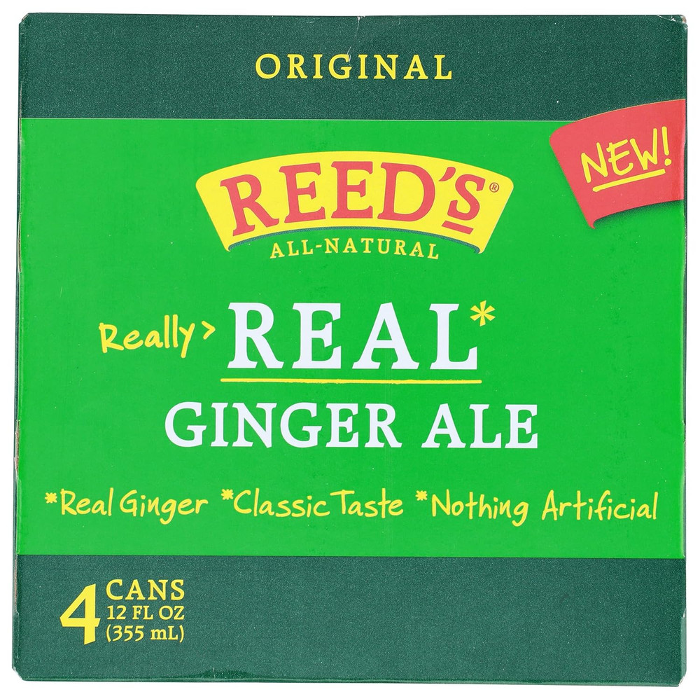 , Soda Real Ginger Ale, 12 Fl Oz, 4 Pack