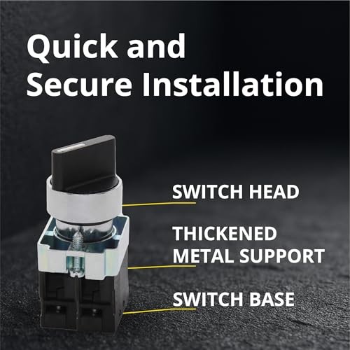 Rotary Switch - 2-Position Selector Switch Maintained - 22mm 1 Unit NO/NC