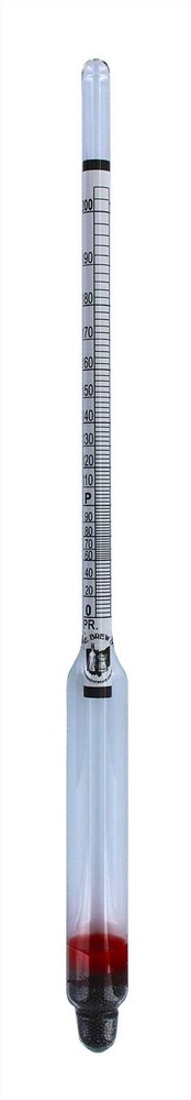Hydrometer - Alcohol, 0-200 Proof and Tralle