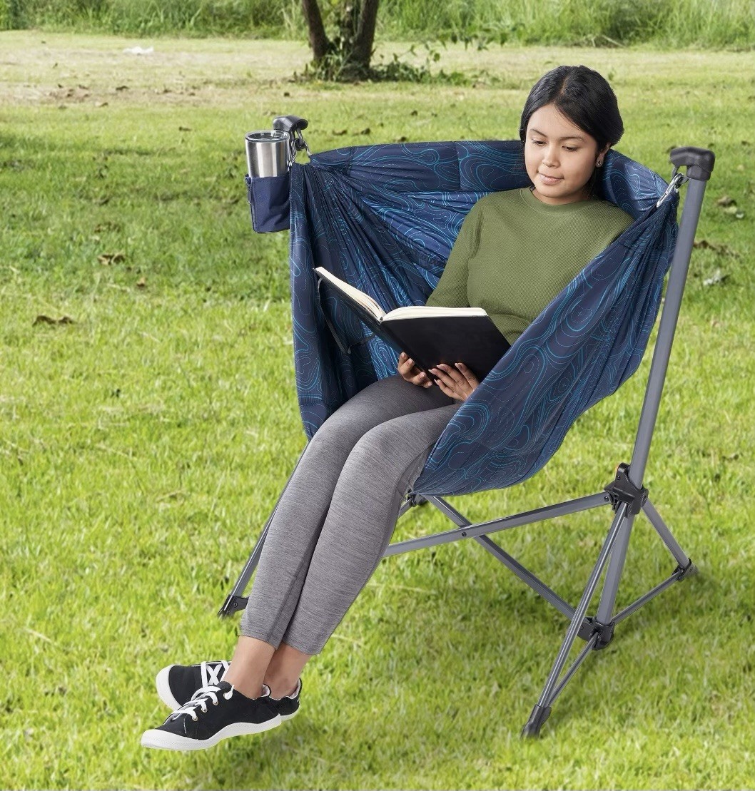 Ozark Trail Portable Hammock Chair, Nylon, Blue - Easy-folding BRAND NEW.