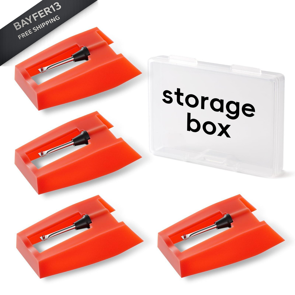 4 Pack Record Player Needles Replacement Compatible with Crosley, Victrola &...