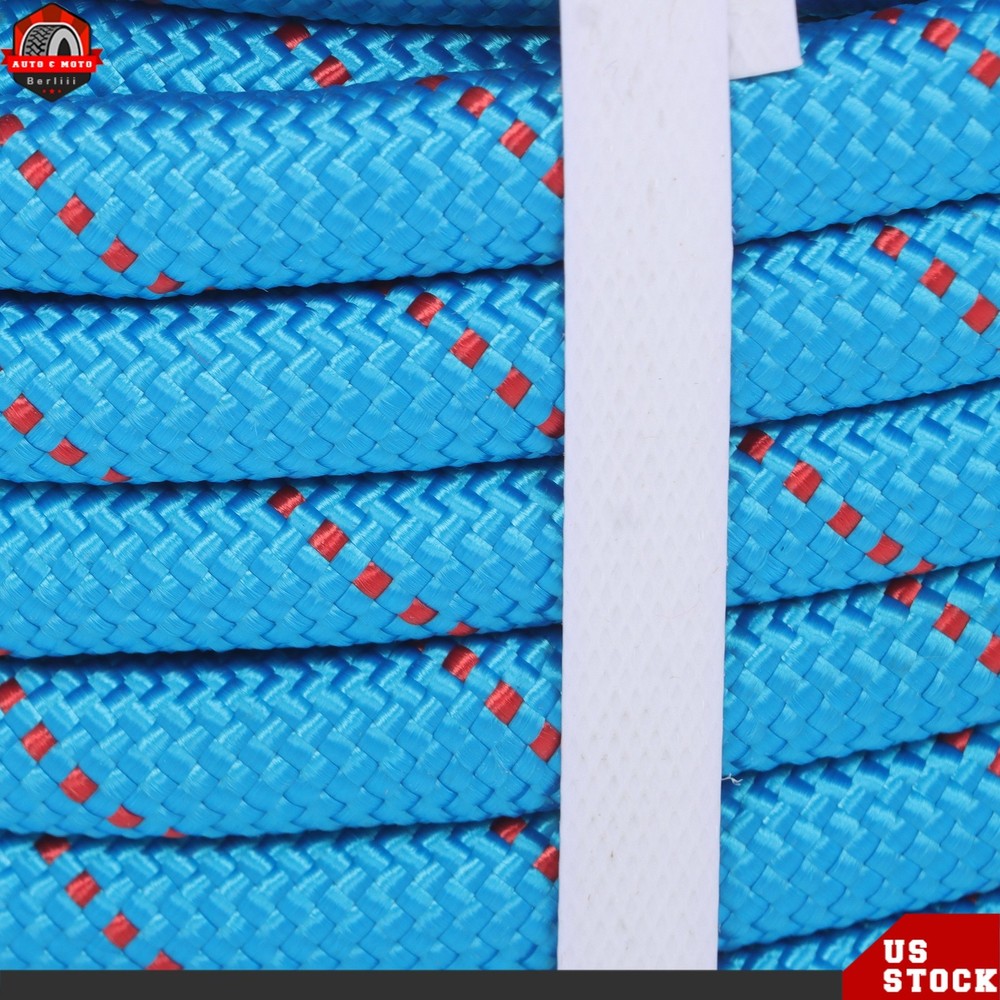 1/2" × 125' Double Braid Nylon Polyester Arborist Rope Pulling Rigging Line Blue