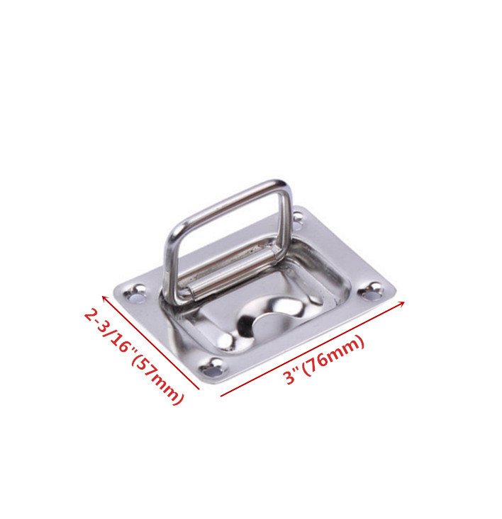 4X Stainless Steel Spring Lift Handle Hatch Marine Boat Pull Deck Hinges