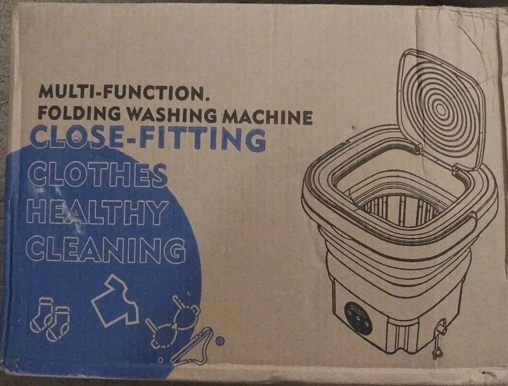 Mini Washing Machine Portable Collapsable Folding Storage Compact RV Dorm Apt