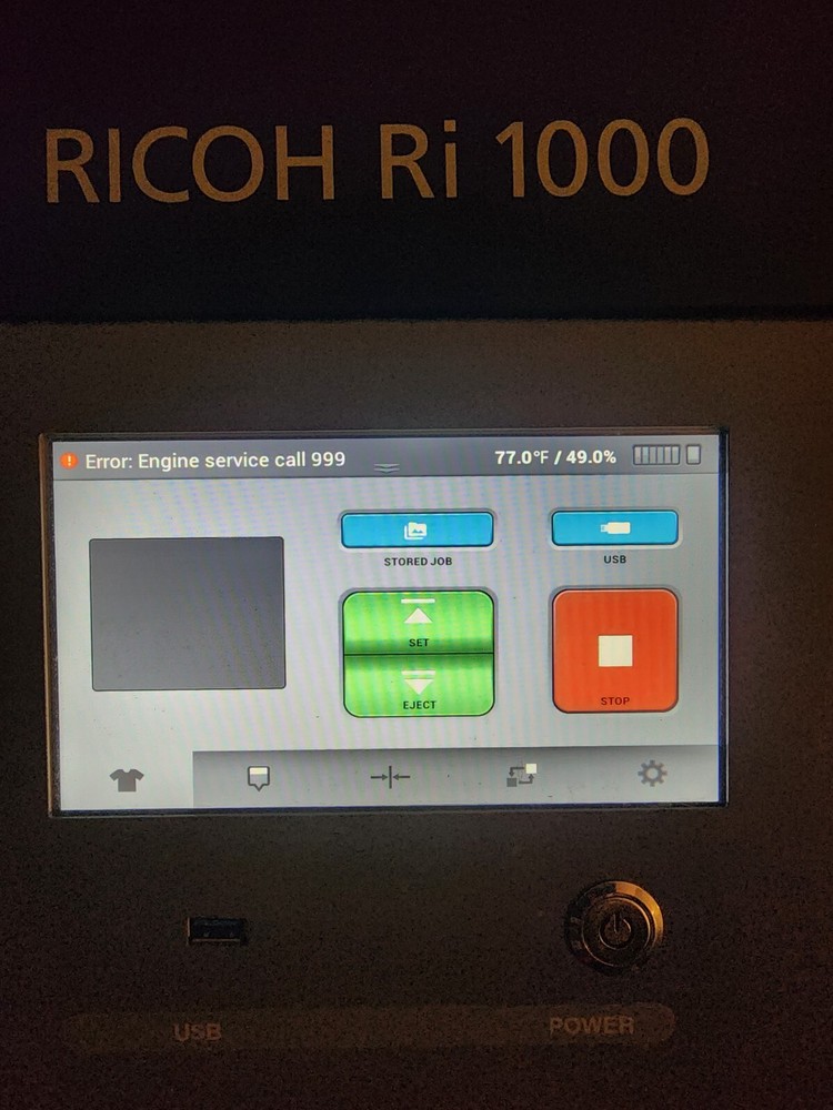 Excellent Condition Ricoh RI-1000 DTG printer