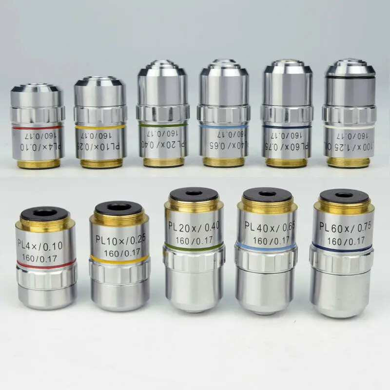 10X RMS Plan Achromatic Objective Lens Spring Loaded for Biological Microscope