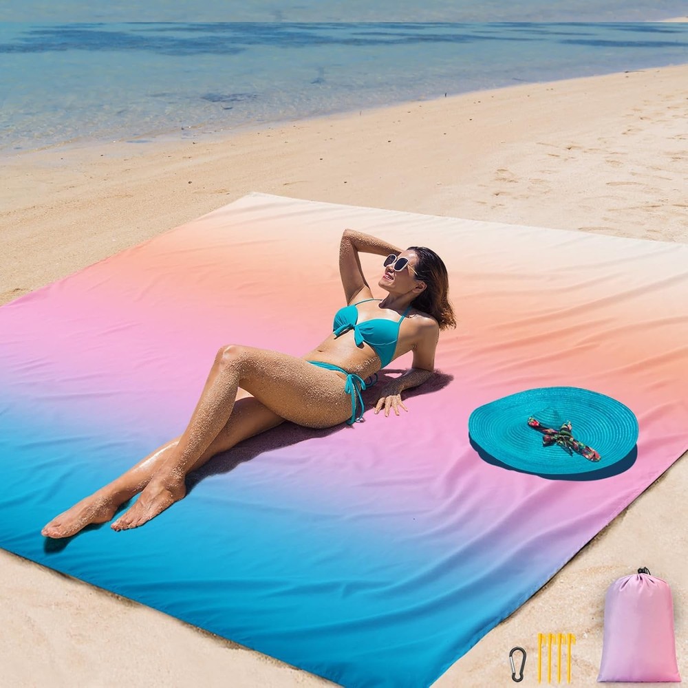 AIY Beach Blanket Waterproof Sandproof Extra Lar, Oversized Beach