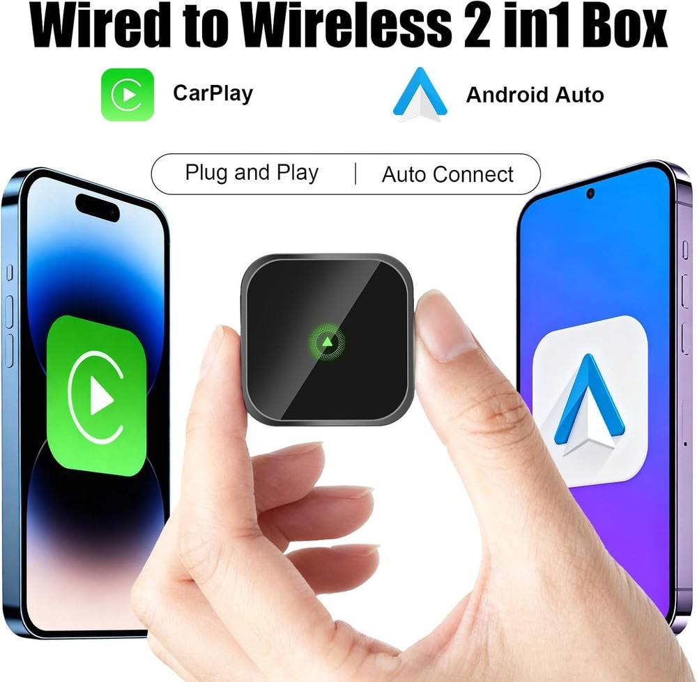 Wireless USB CarPlay Adapter For iPhone Apple Carplay Android Dongle Plug & Play