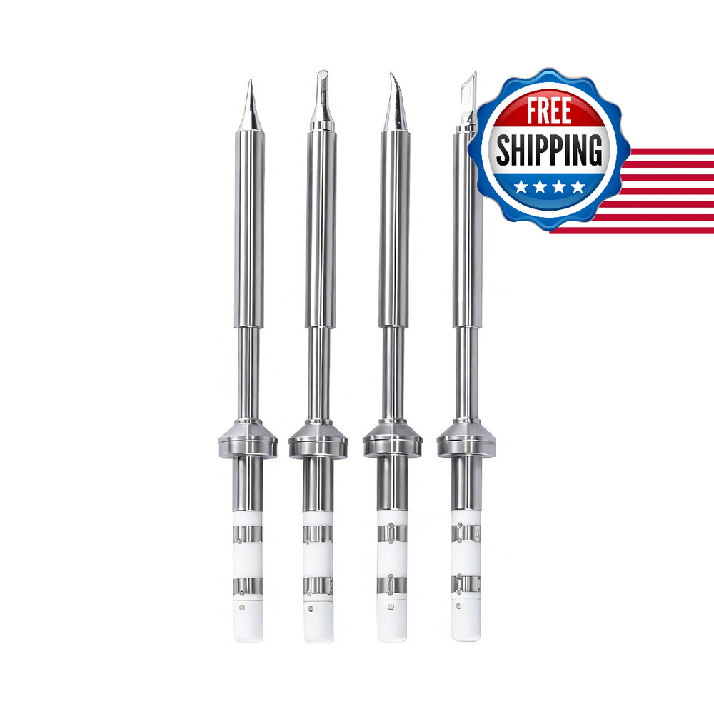 4PCS TS100 Soldering Tips Kit, Compatible with TS100|TS101|/PinecilV2|pine64 Sol