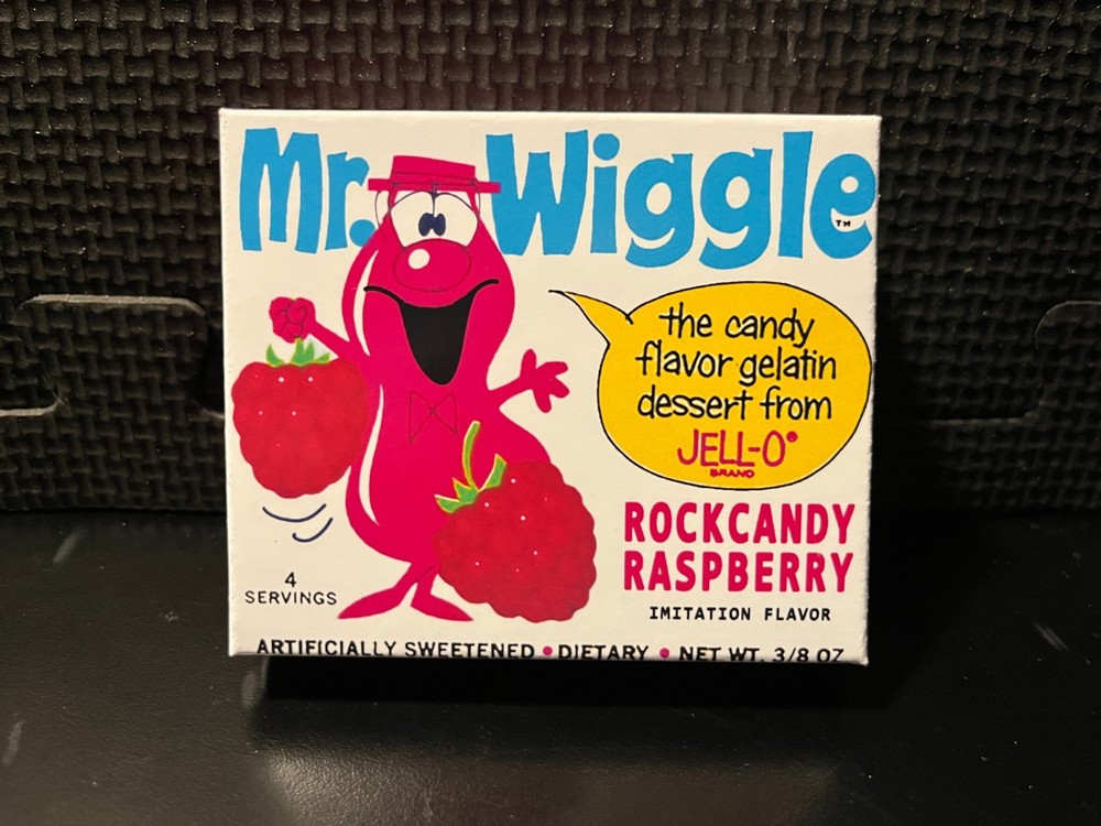 Mr Wiggle jello (Rockcandy Raspberry) - Empty custom design display box