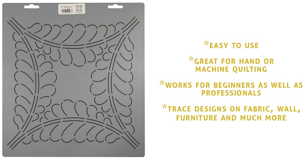 Quilting Stencils Feathered Leaf Quilt Pattern Block Stencil Quilters Template