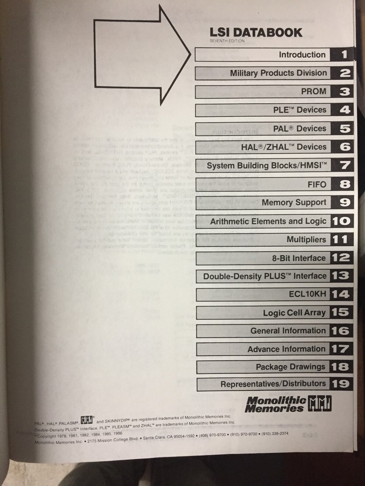 Data Book = Monolithic Memories Semiconductor PLD Logic Applications 1986 = RARE