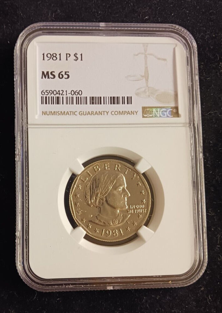 1981(P) NGC MS 65 Susan B. Anthony Dollar Coin