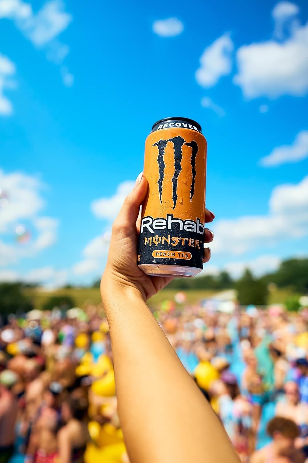 Monster Rehab Peach Tea + Energy 15.5 Ounce | Energy Iced Tea, Pack of 15